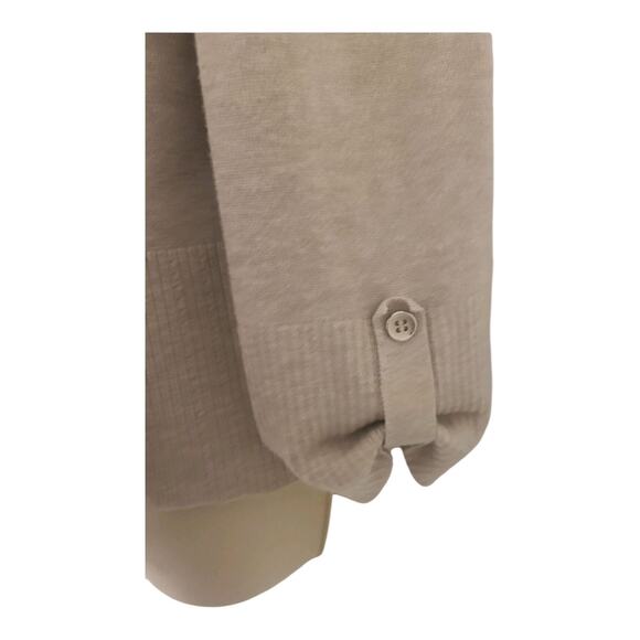 99 Jane Street Open Front Cardigan Roll Tab Sleeve Medium - Tan Wheat Color - Picture 6 of 6